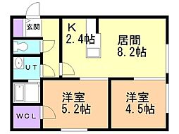 間取図画像 2LDK