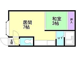 ハウスジュリア 1DKの間取図画像