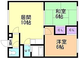 ローヤルハイム 2LDKの間取図画像