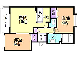 間取図画像 2LDK