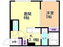ガレット 1LDKの間取図画像
