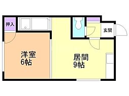ビッグバーンズマンションN19 1LDKの間取図画像