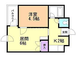 ムジカ.セ.ピアーチェ 1LDKの間取図画像