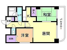 ノーザンコート21 2LDKの間取図画像