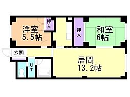 ニューライフ46 2LDKの間取図画像