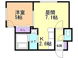 タカライーストプレイス 1LDKの間取図画像