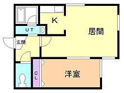 ヨンストーンズ北34 1LDKの間取図画像