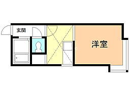 パレス元町 ワンルームの間取図画像
