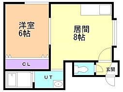 ファインウェザ 1LDKの間取図画像