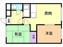 ラフォーレ41 2LDKの間取図画像