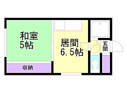 みかほマンション 1DKの間取図画像