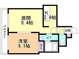 blancetnoir 1LDKの間取図画像