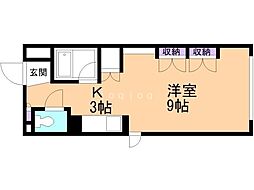 ルシードイースト 1DKの間取図画像