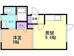 PRESENCEN32 1LDKの間取図画像