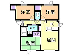 フローラ 3LDKの間取図画像