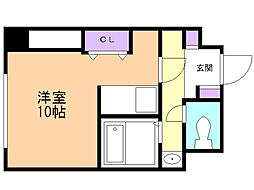 ソシアルトミイ6富井ビルNo.6 ワンルームの間取図画像