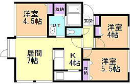 エーピークリスタル 3LDKの間取図画像