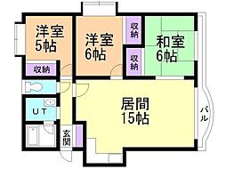ぶどうの木 3LDKの間取図画像
