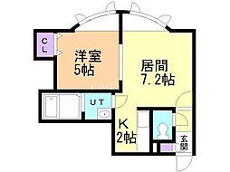 ブランネージュ 1LDKの間取図画像