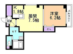 Y&M北7条ビル 1LDKの間取図画像
