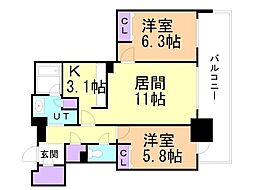 間取図画像 2LDK
