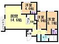 アルファスクエア円山2条2階17.0万円