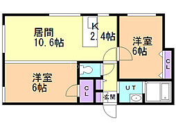間取図画像 2LDK