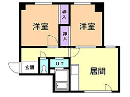 ひふみビル 2LDKの間取図画像