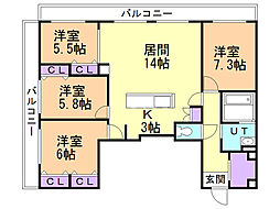 ジョイス宮の森レジデンス 2階