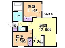 札幌市電2系統 西線9条旭山公園通駅 徒歩6分 2階/-