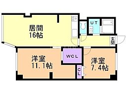 間取図画像 2LDK