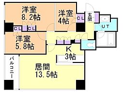 グランカーサ裏参道 3LDKの間取図画像