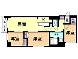 プライムアーバン札幌医大前 3LDKの間取図画像