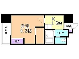 D'sVARIE札幌レジデンス 1Kの間取図画像