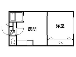 ノースランド芦屋 1LDKの間取図画像