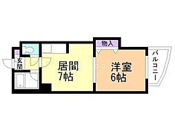 札幌トキワビル 1DKの間取図画像