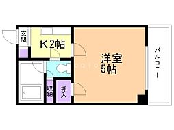 ハートランド12 1Kの間取図画像