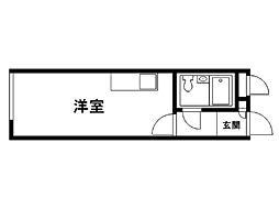 グランバリュー宮の森ノース ワンルームの間取図画像