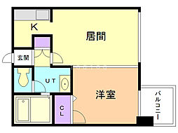 グランカーサ南11条 1LDKの間取図画像