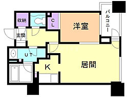 プライムメゾン南2条 1LDKの間取図画像