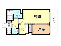 アルファタワー札幌南4条 1LDKの間取図画像