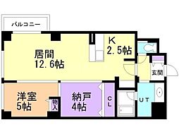 プライムアーバン北3条通 1SLDKの間取図画像