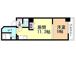 MulberryGarden512 1LDKの間取図画像