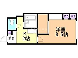 レオパレスセントラル南4条B 1Kの間取図画像