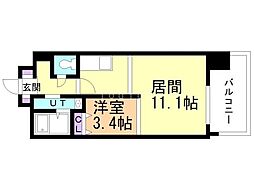 イリオス中島公園 1LDKの間取図画像