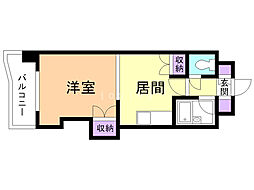 クラシックハイム 1DKの間取図画像