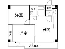 プログレスコート参番館 2LDKの間取図画像