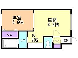 カレラ 1LDKの間取図画像
