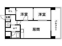プルモーサス 2LDKの間取図画像