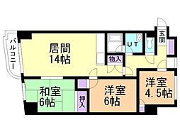 しんかわコーポ円山公園 3階/305